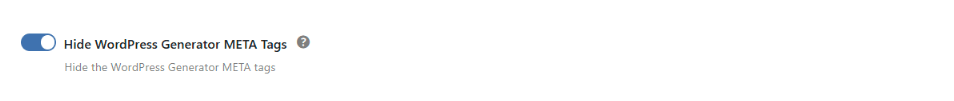Remove Generator Meta WordPress