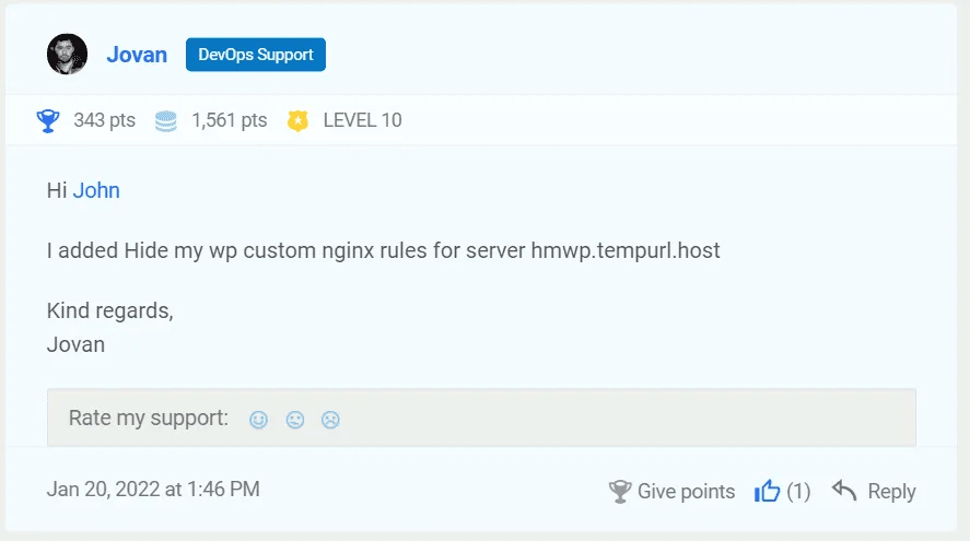 WPMU dev support