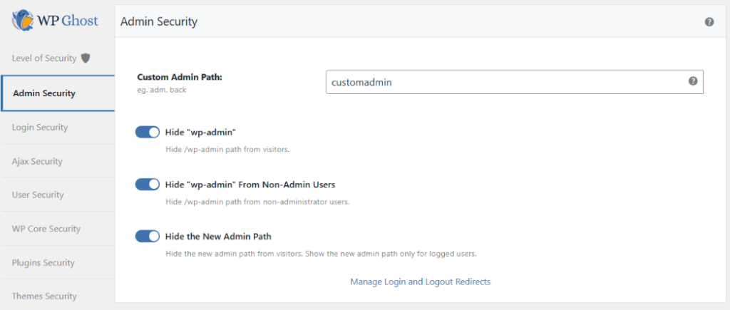 Use Admin Security to change the admin path to a custom name