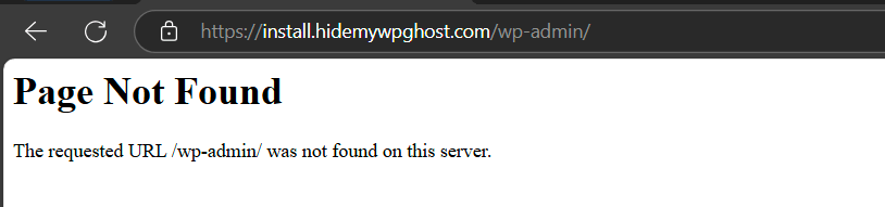 Show 404 error on wp-admin path