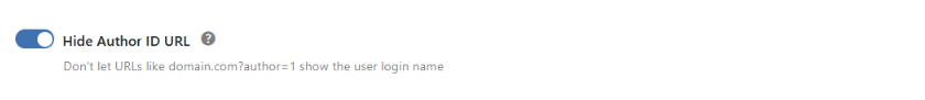 Hide Author ID URL