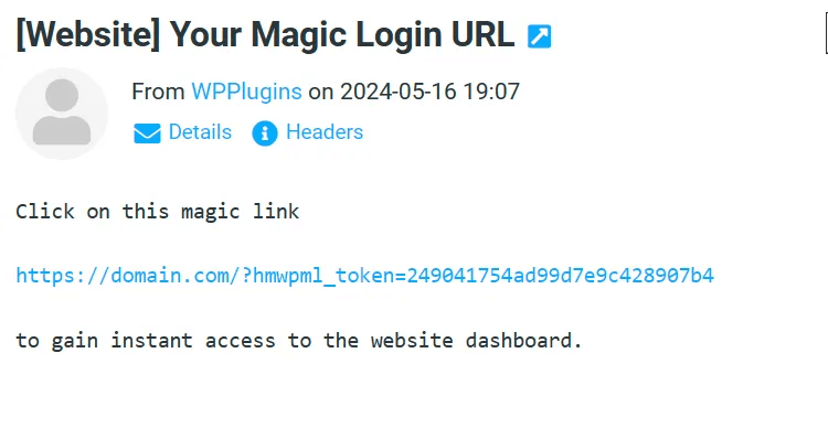 Email Confirmation Link