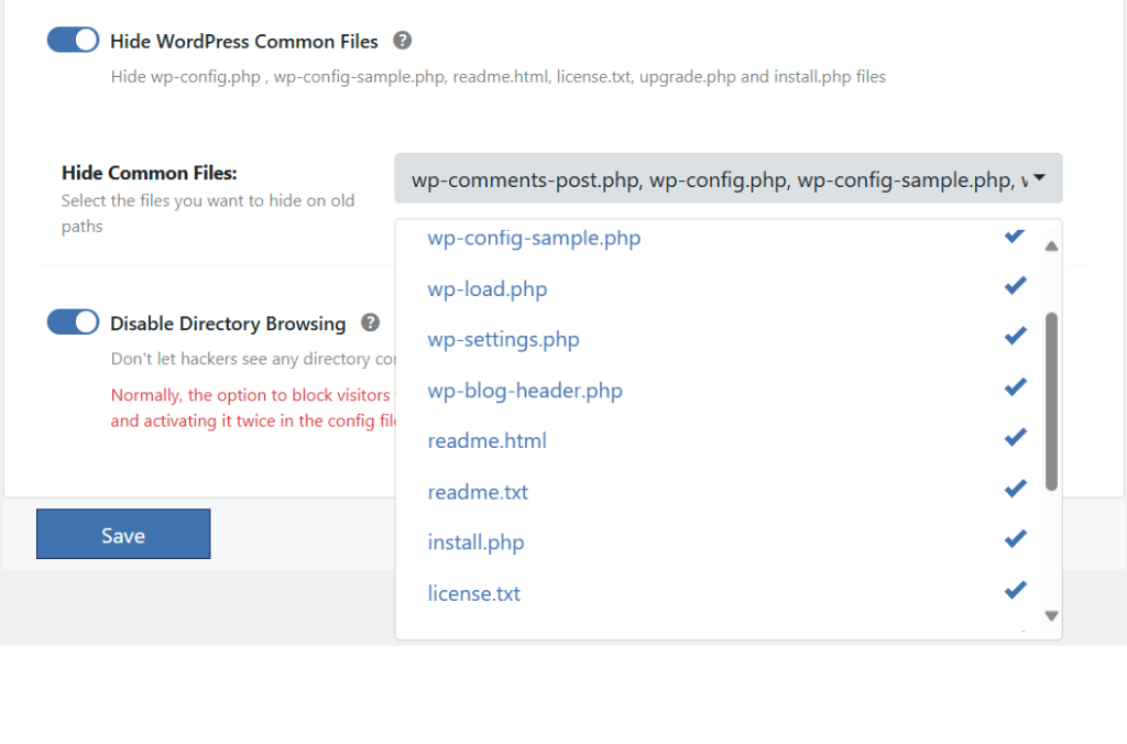 Hide WordPress Common Files