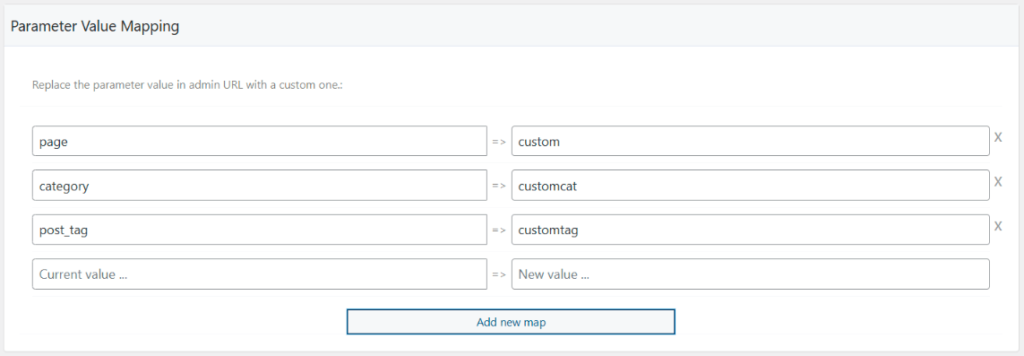 Parameter Value Mapping