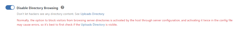 Disable Directory Browsing
