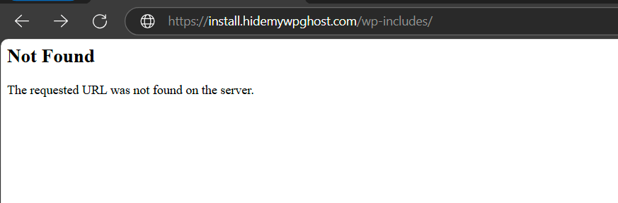 Show a 404 error wp-includes