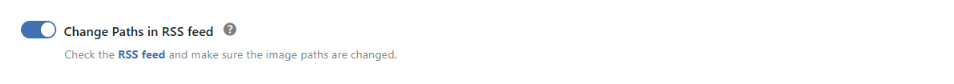 WP Ghost Change Paths in RSS Feed toggle