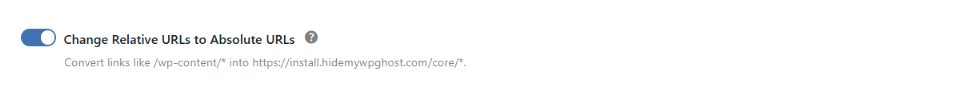 Activate Change Relative URLs to Absolute URLs