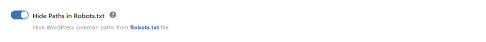 WP Ghost Change Paths in Robots.txt toggle