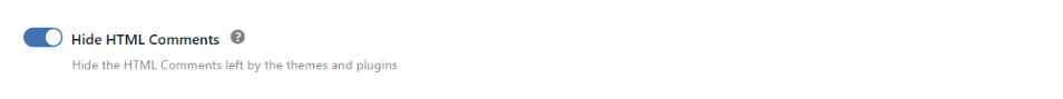 Hide HTML Comments
