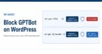 Block GPTBot on WordPress, a GPTBot request is refused at the robots.txt and rewrite layers while OAI-SearchBot stays allowed for ChatGPT search (WP Ghost)