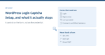 WordPress login captcha: the four captcha types, the five forms that need one, and the requests that never load a form, shown side by side (WP Ghost)